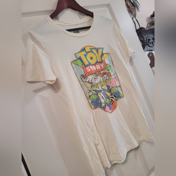 Disney Toy Story Graphic Short Sleeve T-Shirt Women's Large Buzz Woody - Picture 2 of 4